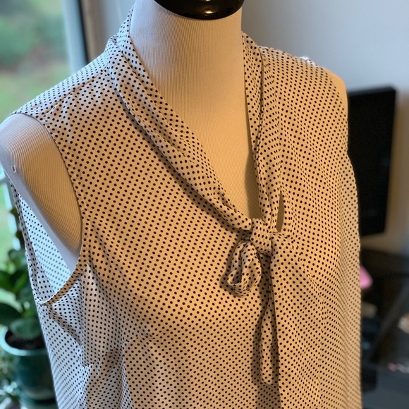 Adrianna Papell Polkadot Blouse - Picture 5 of 13